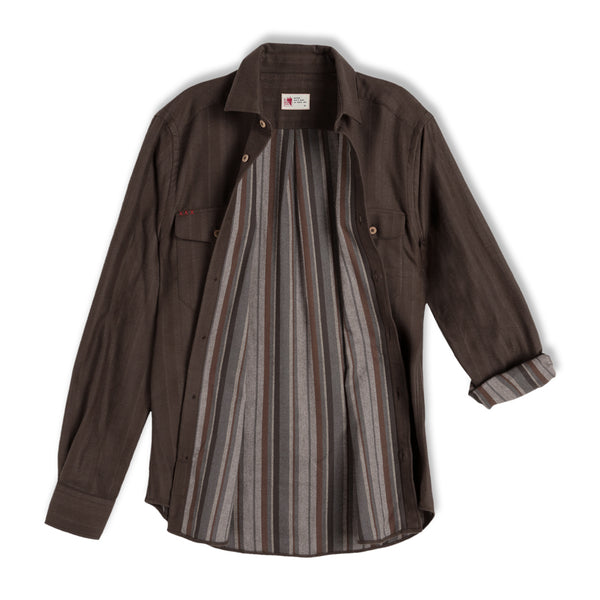 Double face brown flannel shirt Bubo bubo
