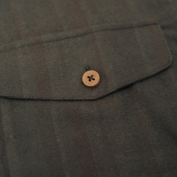 Double face brown flannel shirt Bubo bubo
