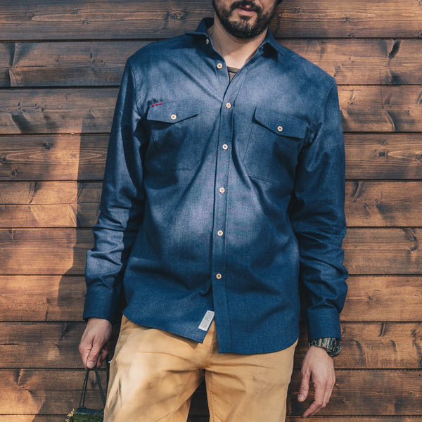 Dark blue flannel shirt Aquila chrysaetos