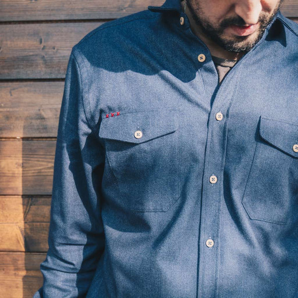 Dark blue flannel shirt Aquila chrysaetos