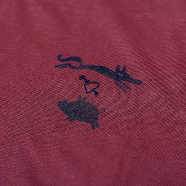 T-shirt em algodão vermelha Alauda arvensis III