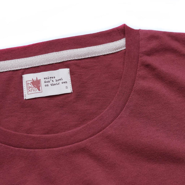T-shirt em algodão vermelha Alauda arvensis III