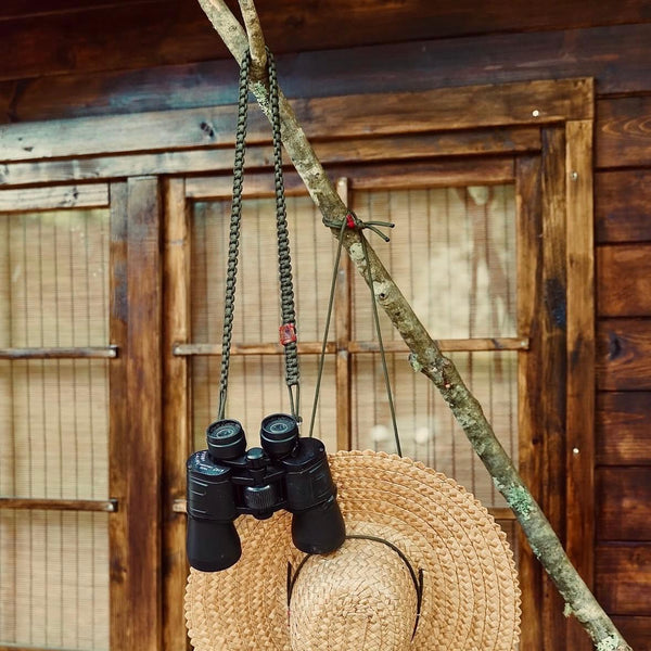 Green paracord camera strap Capreolus capreolus