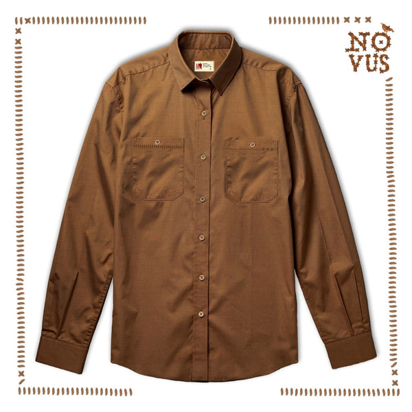 Camisa Milvus migrans II em castanho Edição Bordado