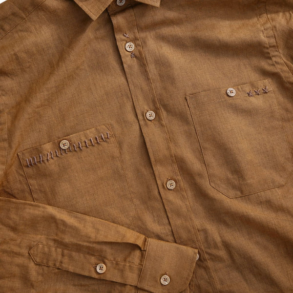 Camisa Milvus migrans II em castanho Edição Bordado