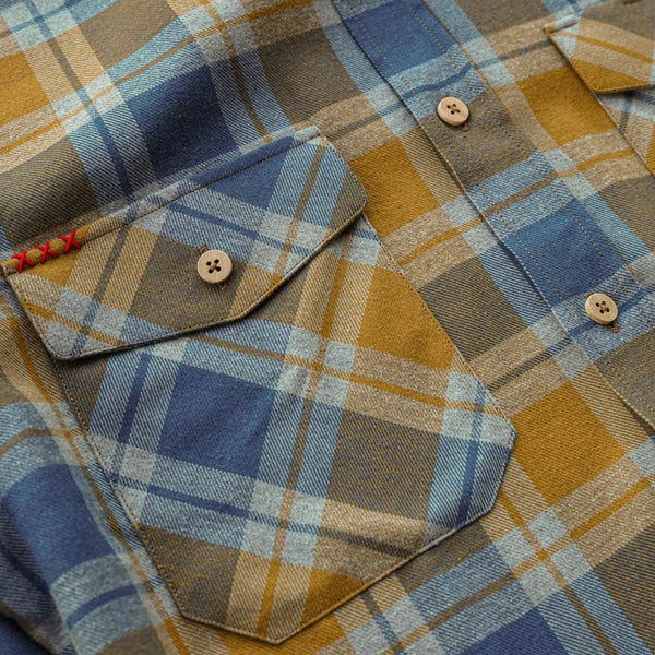 Blue and Yellow checks flannel shirt Bubo bubo