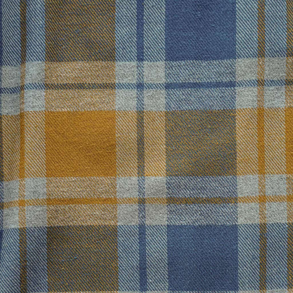 Blue and Yellow checks flannel shirt Bubo bubo