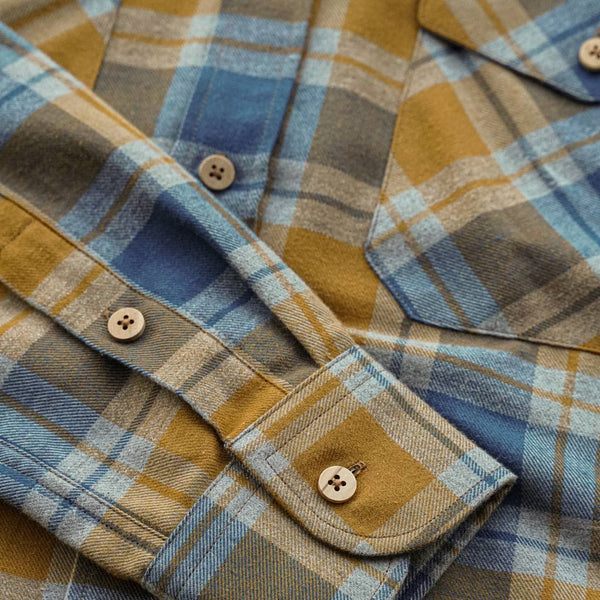 Blue and Yellow checks flannel shirt Bubo bubo