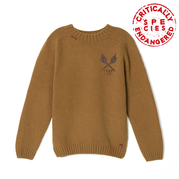 Yellow wool sweater Felis silvestris Fiat lux