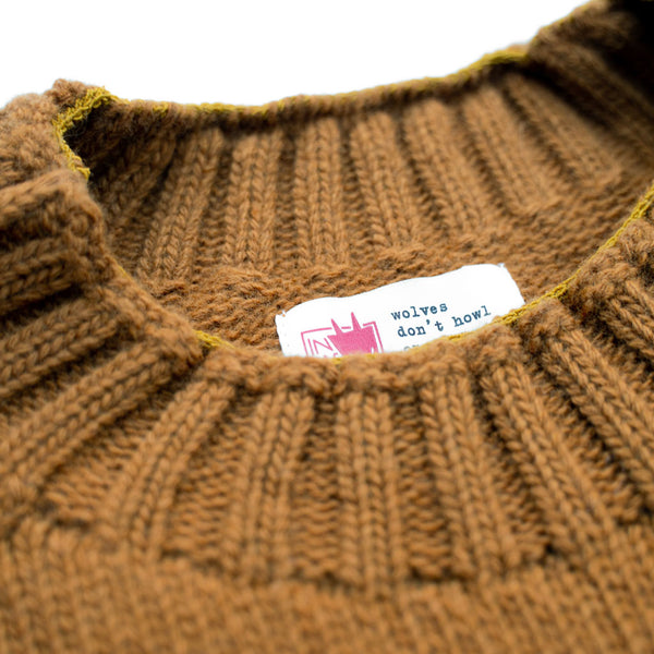 Yellow wool sweater Felis silvestris Fiat lux