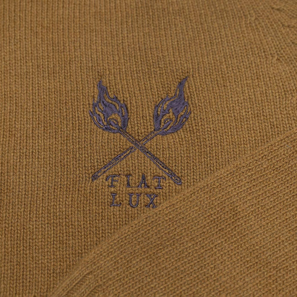 Yellow wool sweater Felis silvestris Fiat lux