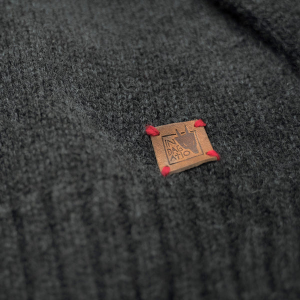 Dark grey wool sweater Felis silvestris II - URSA MAJOR EDITION