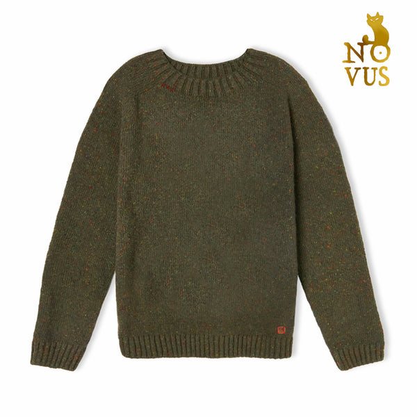 Special Green wool sweater Felis silvestris