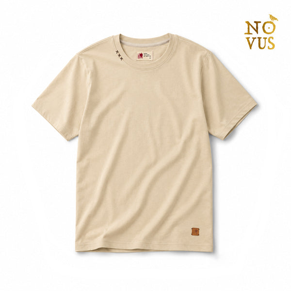Beige Cotton T-shirt Turdus philomelos II