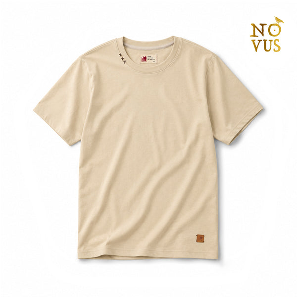 Beige Cotton T-shirt Turdus philomelos II