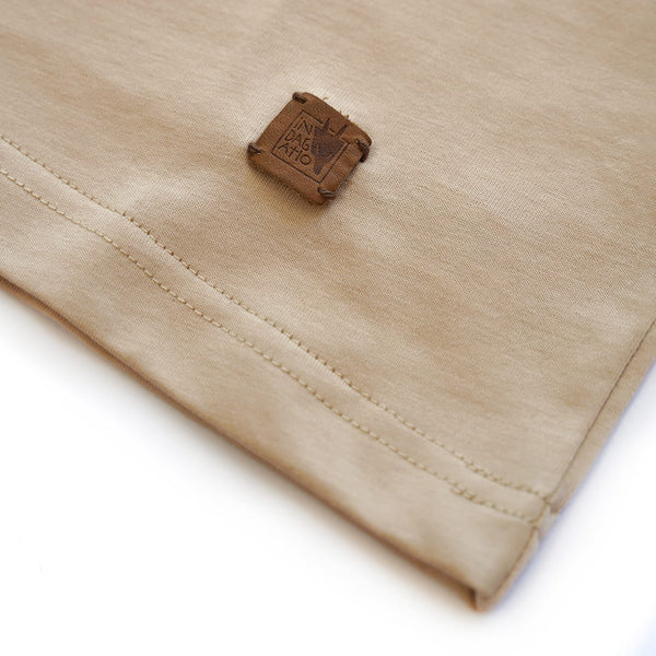 Beige Cotton T-shirt Turdus philomelos II