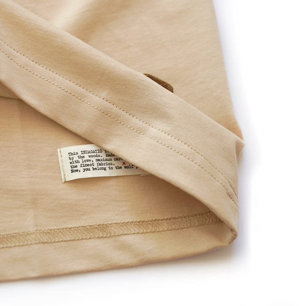 Beige Cotton T-shirt Turdus philomelos II