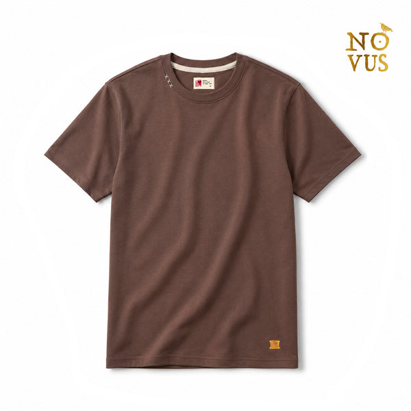 Brown Cotton T-shirt Alauda arvensis IV