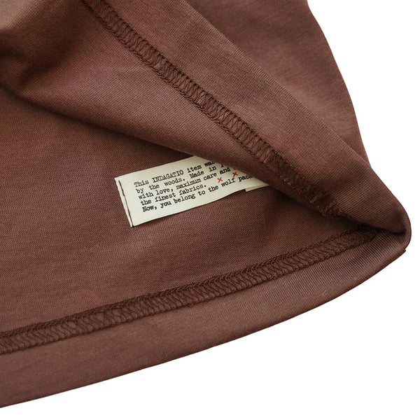 Brown Cotton T-shirt Alauda arvensis IV