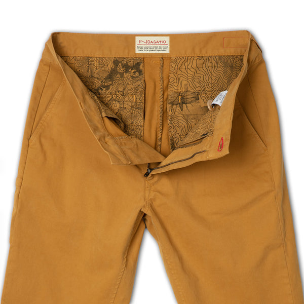 Camel pants Cervus elaphus in stretch cotton