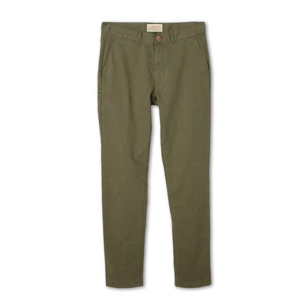 Green pants Cervus elaphus in stretch cotton