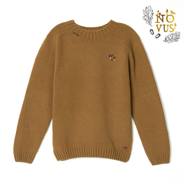 Yellow wool sweater Felis silvestris II - Fungus Edition