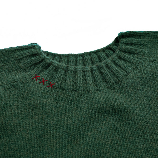 Green wool sweater Felis silvestris II