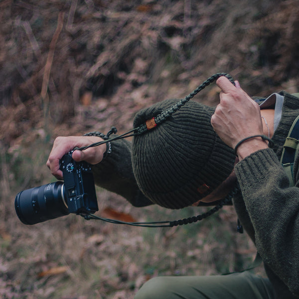 Green paracord camera strap Capreolus capreolus