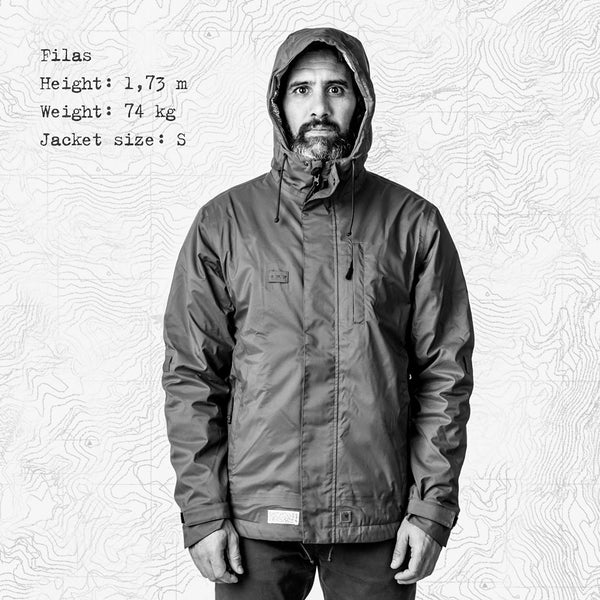 Green 3L waterproof jacket Canis lupus signatus