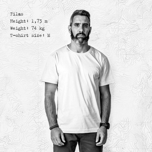 Grey Cotton T-shirt Chamaeleo chamaeleon III - Woods Edition