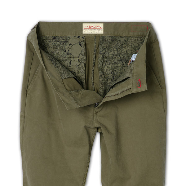 Men's Green Cotton Pants Indagatio
